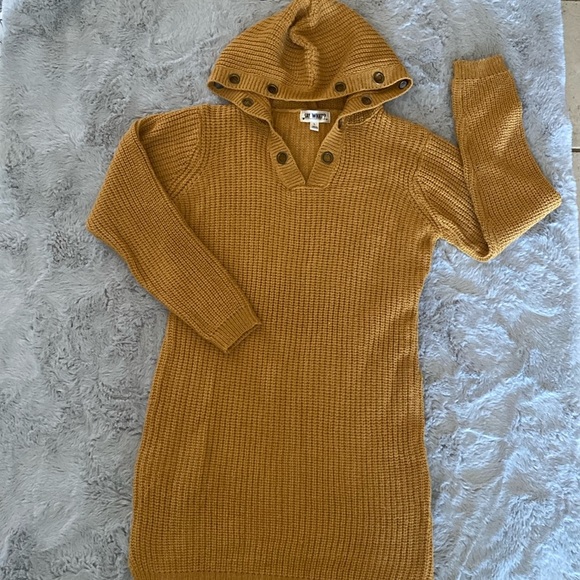 Say What Yellow Knitted Long Sleeve Dress size L - Picture 3 of 5